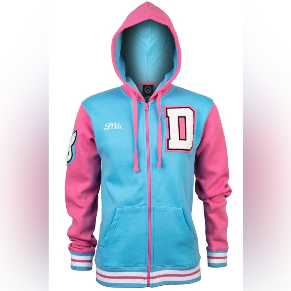 Overwatch D.Va Varsity Letterman Hoodie Jinx size L